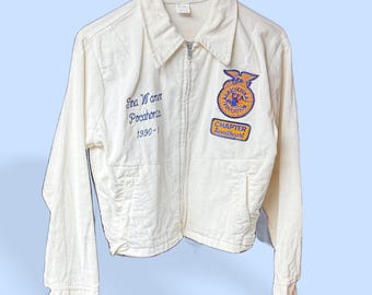 ヴィンテージ80年代FFAコーデュロイジャケット：ケンタッキー