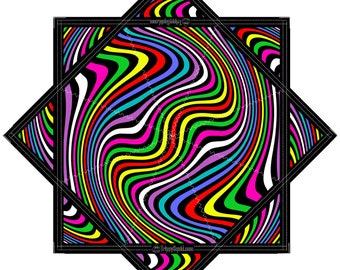 Flow Star Rave Flow Toy Rainbow Spiral UV REACTIVE (2x Sided)