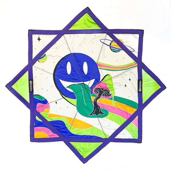 Trippy Squid FlowStar - Trippy Smiley Face UV REACTIVE (2 Sided)