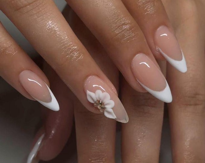 cute-mini-cherry-almond-french-nails-faux-nails-gel-x-nails