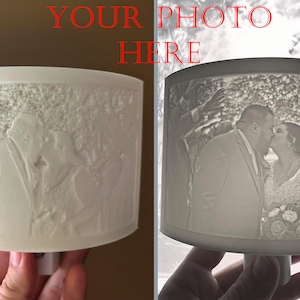 Personalized Photo Night Light Custom Christmas gift 3D Printed Wall Plugin Nightlight For Christmas Present Automatic Light Sensing light