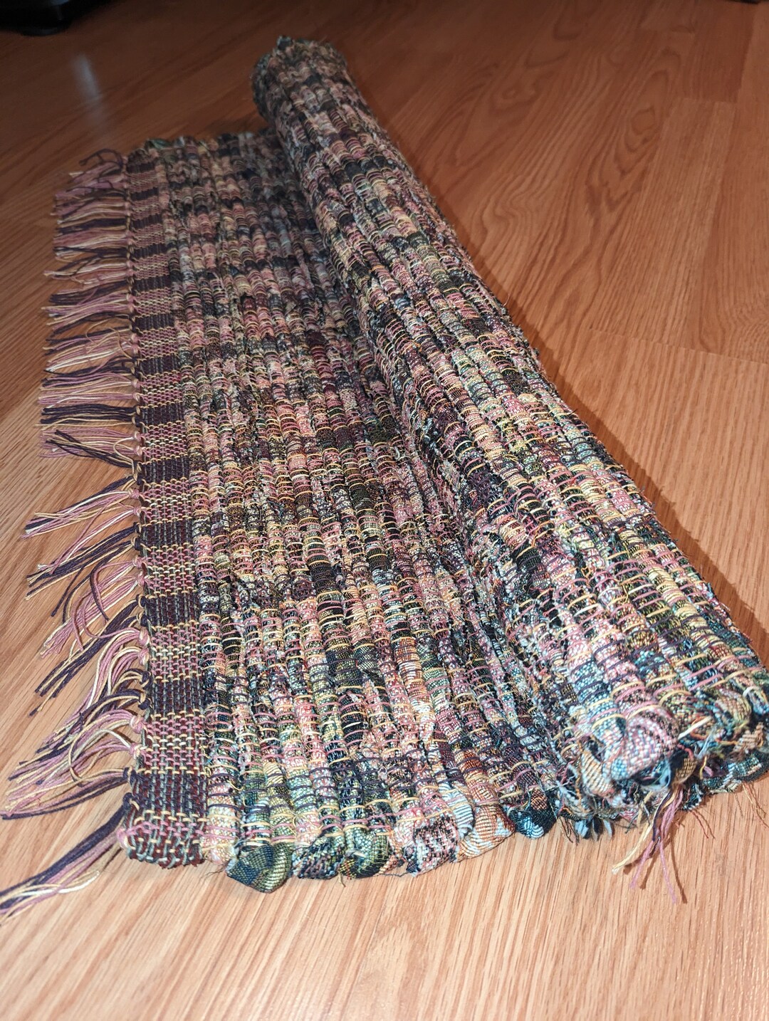 Multicolor Rag Rug Handwoven, Upcycled Etsy