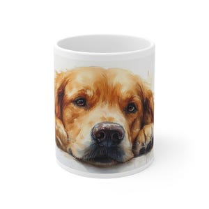 Golden Retriever Print Coffee Tea Mug - Golden Retriever Cup for Dog Lovers & Nature Enthusiasts, Perfect Gift for Home and Office