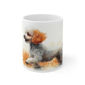 Poodle Print Coffee Tea Mug - Poodle Cup for Dog Lovers & Nature Enthusiasts, Perfect Gift for Home and Office