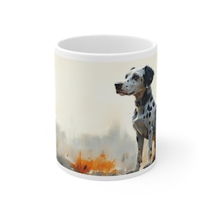 Dalmatian Print Ceramic Mug: Dog Lover Gift