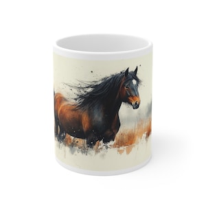 Taza de cerámica con estampado de poni de Exmoor - Taza para café y té