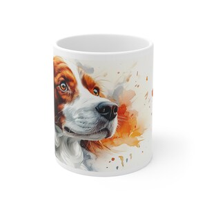 Springer Spaniel Print Mug: Watercolor Dog Art, Gift for Dog Lovers
