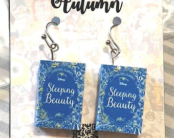 Tiny Book Jewelry |SLEEPING BEAUTY charm, Disney, Birthday handmade gift idea for her