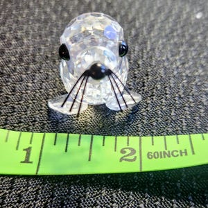 Swarovski Animal Crystal, Seal,  Statue Figurines 1980&#39;s, Adorable and like new