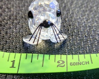 Swarovski Animal Crystal, Seal,  Statue Figurines 1980&#39;s, Adorable and like new