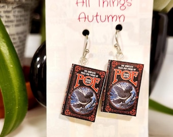 Edgar Allan Poe Book, Mini Poetry Jewelry for Dark Academia