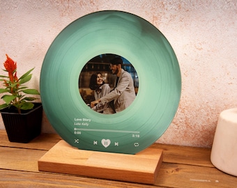 Custom vinyl record, Fully personalized Display, Your music on vinyl and picture, Wedding, Birthday, Anniversary, Gift idea for Him Or Her