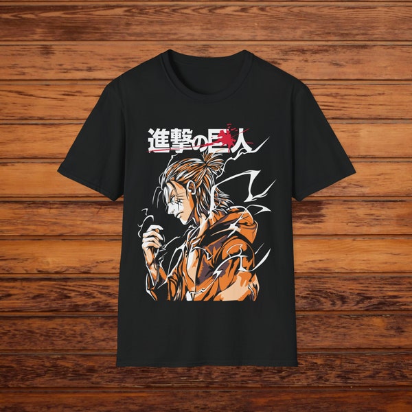 Eren Yeager T-Shirt - Anime Lover's Japanese Streetwear, Casual Tee for Daily Wear, Great Gift for Manga Enthusiasts