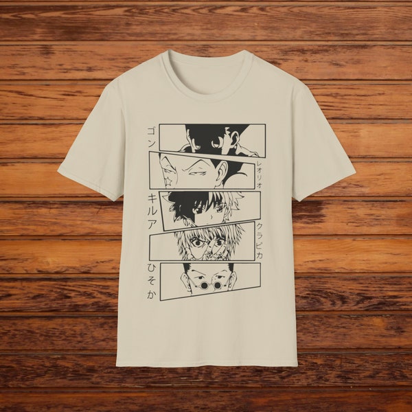 HxH Character Eyes T-Shirt - Unique Anime Lover Japanese Streetwear, Ideal Tee for Fans, Great Otaku Gift