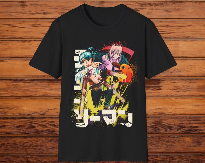 Chainsaw Man T-Shirt - Vibrant Character Tee - Casual Anime Fashion - Perfect Gift for Manga Fans