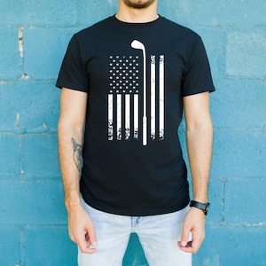 American Flag Golf T-Shirt, Patriotic Tee, USA Flag Shirt, Golf Lover Gift, Fourth of July Apparel