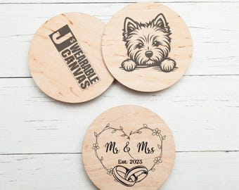 Engravable Wooden Coasters – Personalized Gift for Any Occasion