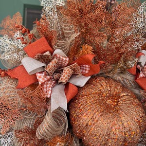 Fall wreath, Pumpkin wreath, Autumn Home Decor, Front Door Decoration, Thanksgiving wreath, Fall door decor, Harvest wreath, festive pumpkin