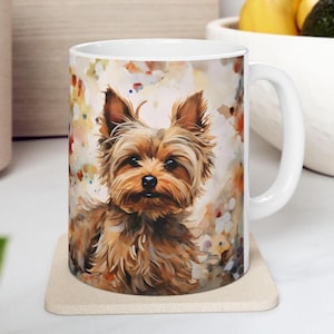 Yorkshire Terrier Coffee Mug: Watercolor Yorkie Puppy Art