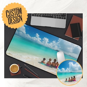 Personalized Desk Mat Custom Portrait Your Photo Deskmat, Gaming Desk Pad, Desk Accessories, Coworker Employee Gift, Image Mousepad