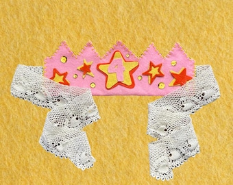Handmade felt party crown play hat
