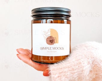 Printify Candle Mockup, Clean Candle Mockup, Lumient Candle Mockup, Lifestyle Candle Mockup, Amber Candle Mockup, Printify Soy Candle 9 oz