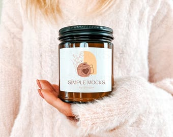 Printify Candle Mockup, Clean Candle Mockup, Lumient Candle Mockup, Lifestyle Candle Mockup, Amber Candle Mockup, Printify Soy Candle 9 oz
