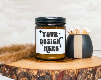 Printify Candle Mockup, Clean Candle Mockup, Lumient Candle Mockup, Lifestyle Candle Mockup, Amber Candle Mockup, Printify Soy Candle 9 oz