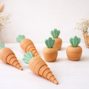 Carrot fidget for desk decor Carrot Fidget Toy 3D Printed Stress Relief Desk Decor Fun Sensory Gift for Work and Home easter mini decoration
