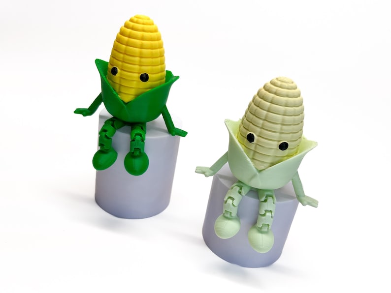 Funny Gift for Cooworker Corn Desk Buddy 3D Printed Articulated Corn ...