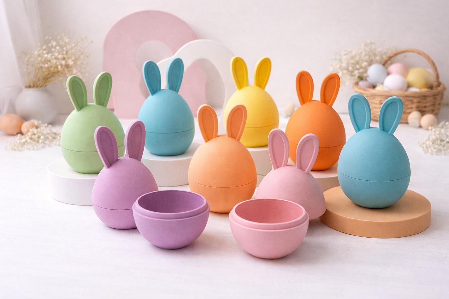 Nyicey Confezione da 24 uova di Pasqua in plastica per