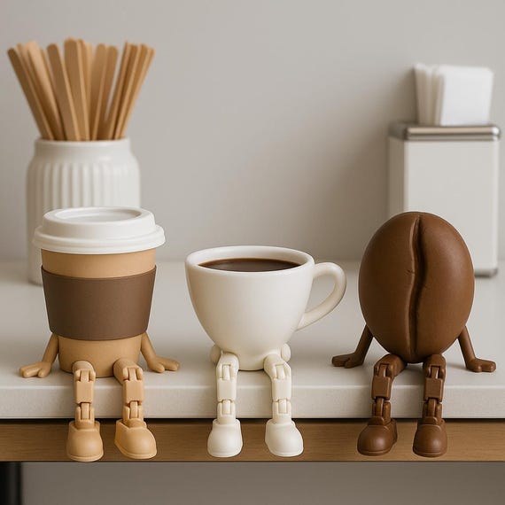 Coffee Lover Articulated Buddy, 3D Printed Coffee Decor, Cute Desk Display  for Baristas & Office Gifts, Coffee Mug Articulated Buddy - Etsy Israel