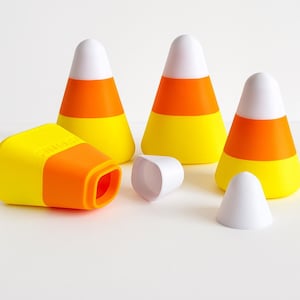 Candy Corn Halloween Tray Decor 3D Printed Fall Miniatures Cute Tiered Tray Filler for Autumn Display Candy Corn decoration for Halloween