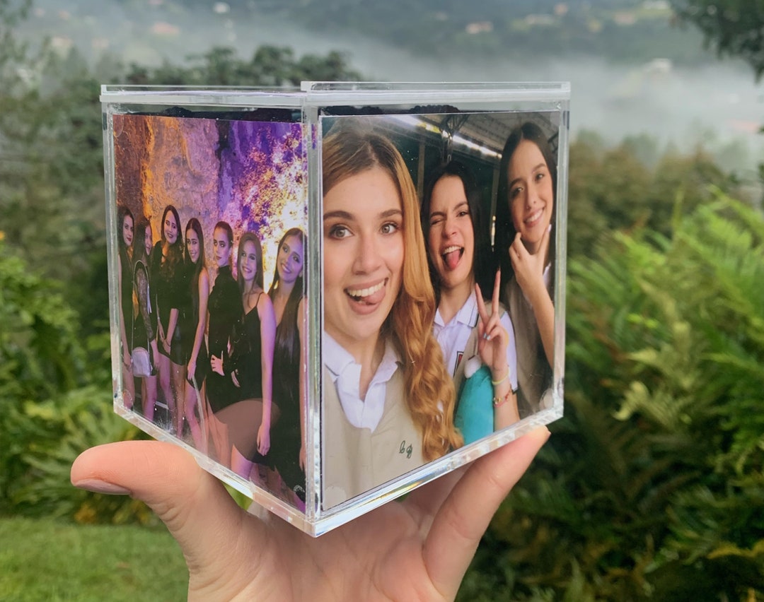 Custom Photo Gift Acrylic Box Picture Frame Best Friends, Gift for