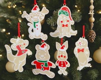 Winnie the Pooh Gingerbread Ornaments, Disney Christmas Tree Decor, Cute Holiday Cookie Ornaments, Winnie the pooh and friends ornaments