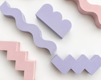Product Photography Props, Wavy Riser, Scallop Display Block & Zig Zag Styling Prop, Boutique Display Set for Product Photos