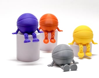 Basketball lover gift Basketball Buddy Articulated Figure 3D Printed Poseable Basketball Desk Decor Fun Gift for Sports Fans & Office Gamers