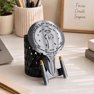 Star Trek Enterprise Pen Holder NCC-1701 Desk Organizer  SciFi Office Decor for Geek Fans and Collectors Starship Enterprise Pencil basket
