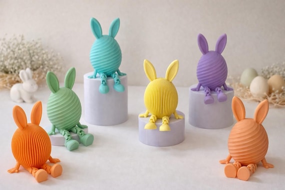 Œuf Fidget Imprimé 3D – Puzzle Rotatif Anti-stress, Thème Pâques, Portable, Pour Enfant Et Adulte