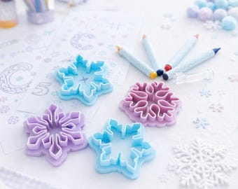 Snowflake Playdough Cutter for Kids, Winter Playdough Tool snow Theme Activity, Classroom Favor Toy