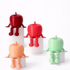 Articulated Apple Fidget Toy 3D Printed Desk Decor Cute Stress Relief Gift & Office Sensory Toy for Work or Study