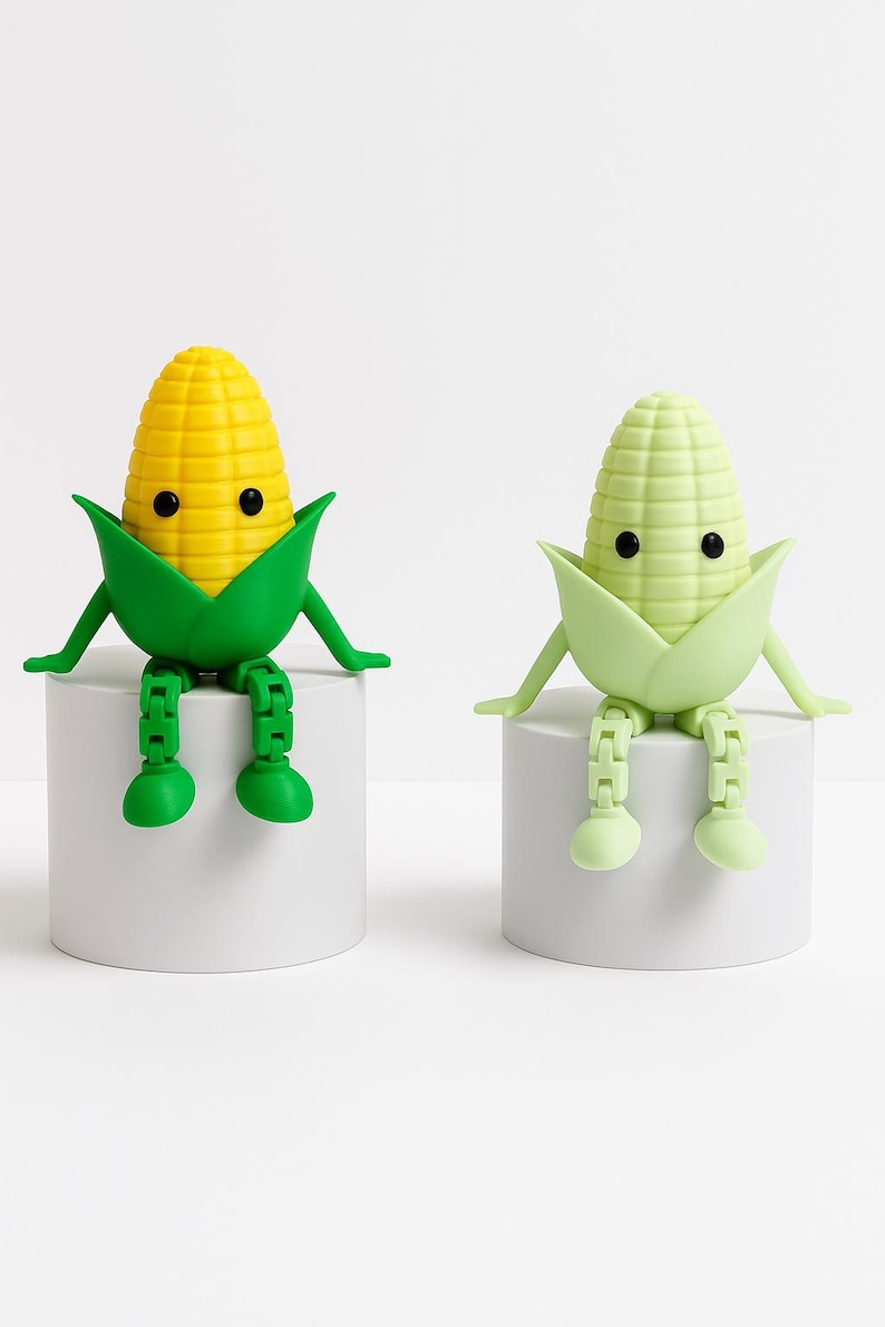 Funny Gift for Cooworker Corn Desk Buddy 3D Printed Articulated Corn ...