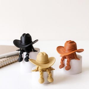 Cowboy Party Favor Articulated Cowboy Hat Buddy Western Bachelor Decor Rustic Gift Rodeo party table  decor Cowboy small gift