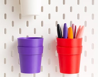 Portalápices para organizador de vasos de tablero perforado IKEA SKADIS, accesorio de escritorio y oficina personalizado para el portalápices de tablero perforado de IKEA para la organización del escritorio