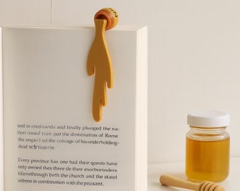 Hunny Pot Bookmark, Winnie the Pooh Lover Gift, 3D Printed Honey Bookmark for Readers & Bookworms