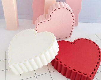 Heart Scalloped Riser for Product Photography, 3D Printed Photo Prop, Aesthetic Display Stand, Valentine Styling Prop