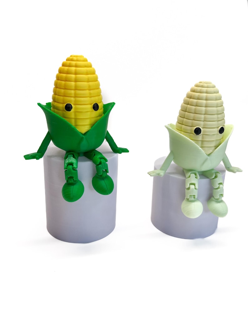 Funny Gift for Cooworker Corn Desk Buddy 3D Printed Articulated Corn ...