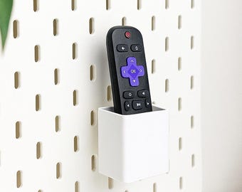 Fjärrkontrollhållare för Ikea Skadis skrivbord, väggorganisatör för pyssel eller kontor, 3D-utskriven fjärrkontrollhållare för Ikea, Pegboard
