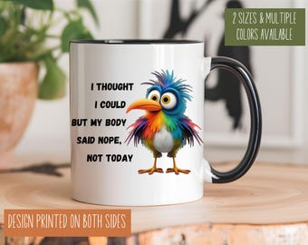Sarcastic chronic illness mug, I thought I could, invisible illness coffee mug, fibromyalgia, lupus, POTS, awareness mug, chronic pain mug