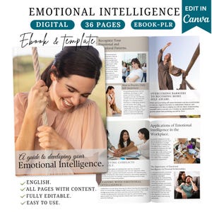 E-boek emotionele intelligentie: gids voor zelfliefde en coaching (canvasjabloon, pdf)